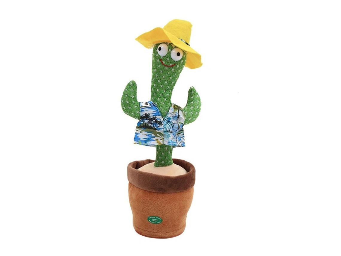 Peluche Interactivo Dancing Cactus Arzopa |  Havaí | Repete Audição | 120 Canções