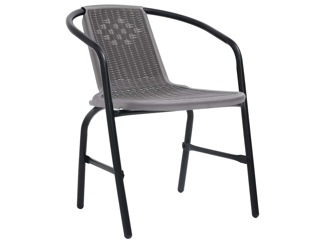 Maison Exclusive - Cadeiras De Jardim 2 Pcs Vime Plástico E Aço 110 Kg