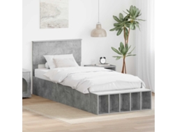 Vidaxl Estrutura Da Cama Cinzento 70 X 190 Cm Derivados De Madeira