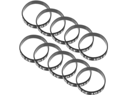 Pulseira elástica de silicone para Festa Formatura 2024, 50 unidades com 20 cm de perímetro, acessório ideal para eventos e festas.