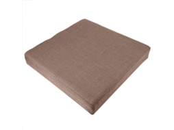 Almofada de Chão Primerox para ioga e meditação linho lavável 40x40x6cm café