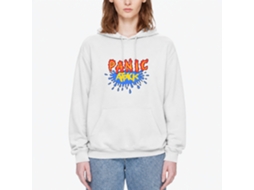 Moletom branco Rockinstone Panic Attack com design exclusivo.
