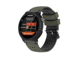 Lurelia Pulseira Esportiva De Silicone, Compatível Com Relógio Garmin Approach S6, Bicolor, Verde Amy, Preta