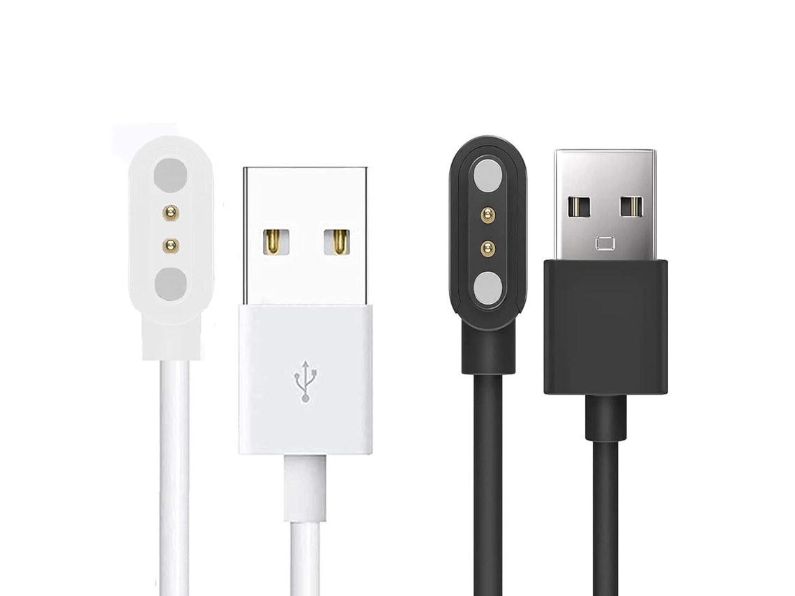 Cabo De Carregamento Compatível Com Fones, Preto + Branco
