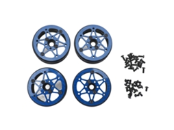 4 Pçs Aro De Roda Rc 1.9 Polegada Alta Resistência Hub De Roda Para Carro Rc 1/10 Azul