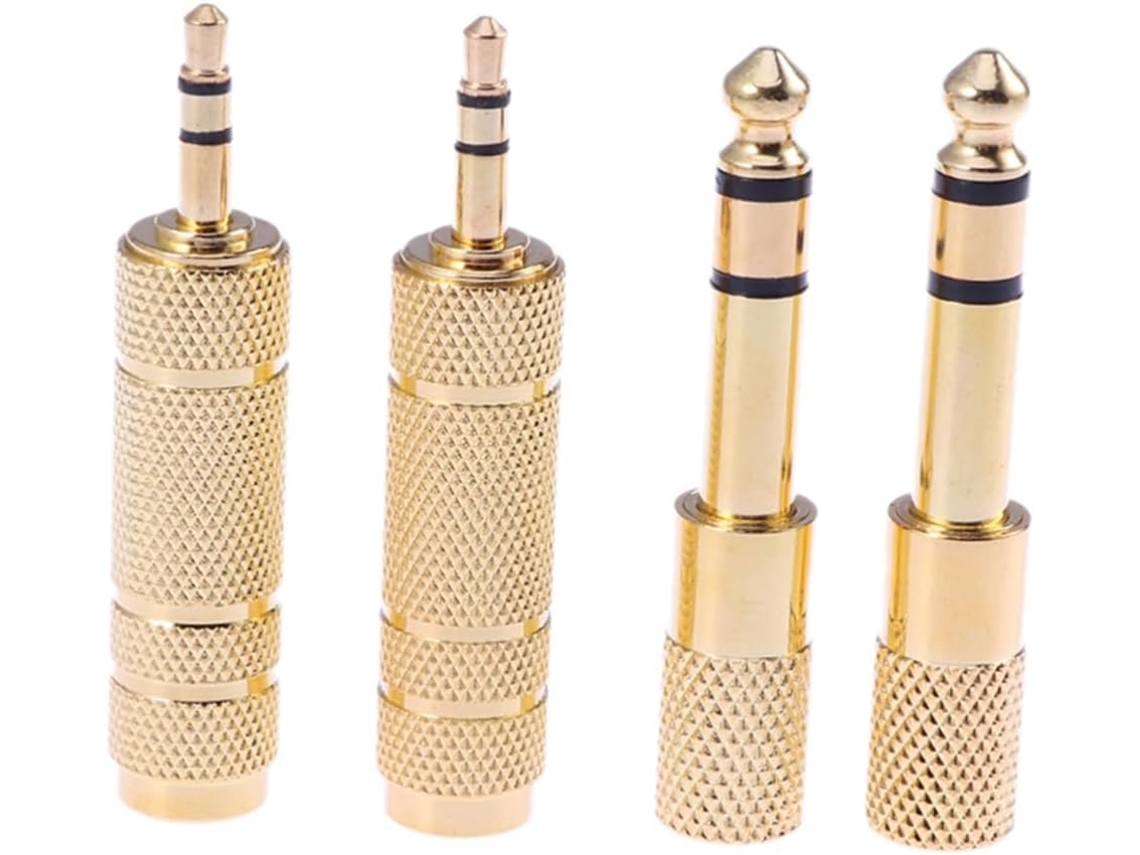 Conjunto De 4 Adaptadores De Áudio Estéreo Macho, Para Microfone