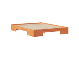 Conjunto 1 Estrutura De Cama Vidaxl Castanho Madeira De Pinho Maciça (150 X 200 Cm)