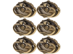 Conjunto De 6 Puxadores Gaveta Em Liga Metálica Cabilock Para Pequenos Painéis E Caixas Madeira, Design Vintage