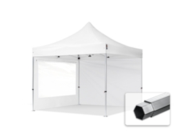 Tenda Dobrável 3x3m, Alumínio Profissional De 40 Mm, Laterais Com Janelas Panorâmicas, Branca