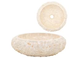 Vidaxl Lavatório 40x12 Cm Mármore Creme