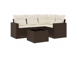 Garden Sofa Set, Garden Sofa Sets Vidaxl Marrom Rattan / Vime (n/a)