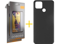 Kit Capa e 2 Películas Oppo A15 SKYHE Full Liso (Preto)