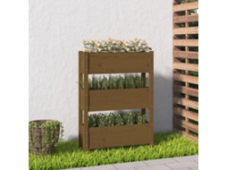 Vidaxl Vaso/floreira 77x25x104,5 Cm Madeira Pinho Maciça Castanho-mel