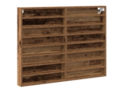 Conjunto 1 Gabinete De Exibição Vidaxl Castanho Derivados De Madeira (100 X 8,5 X 75 Cm)