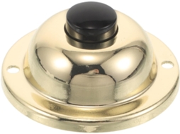 Botão De Campainha Vintage Toddmomy Em Ferro Dourado Com Borda Polida Substituição Ferragens Portas, Adequado