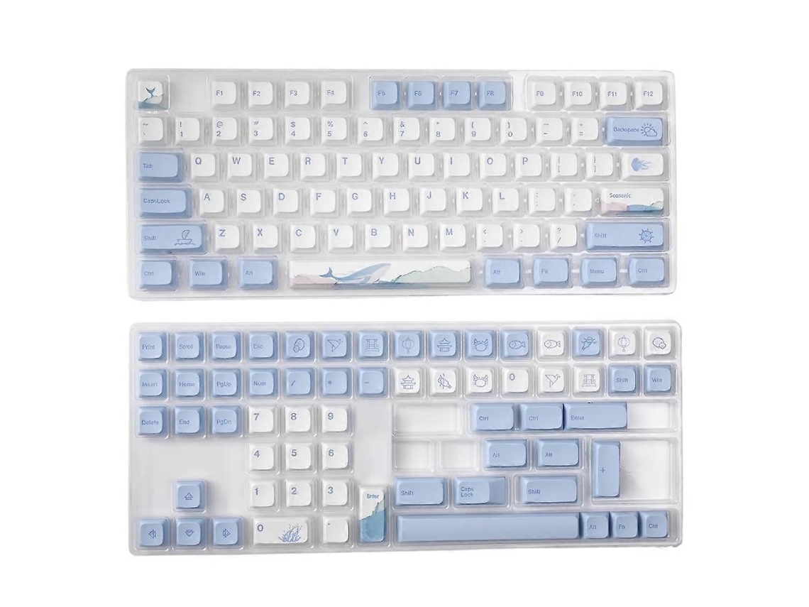 Teclado Mecânico Azul Claro De 133 Teclas Com Sublimação Personalizada. Teclados E Teclados Numéricos. Ly Ebike