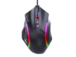 Rato Yizhood X15 Computador De Jogo Rgb De Definição De Macro 12800dpi12 Teclas Com Fio Periférico Para Escritório Em Casa Preto