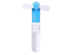 Ventilador Portátil Recarregável Via Usb, Mini Ventilador Pessoal Com Bateria De 1200mah, Dobrável E Ideal Para Viagens - Azul