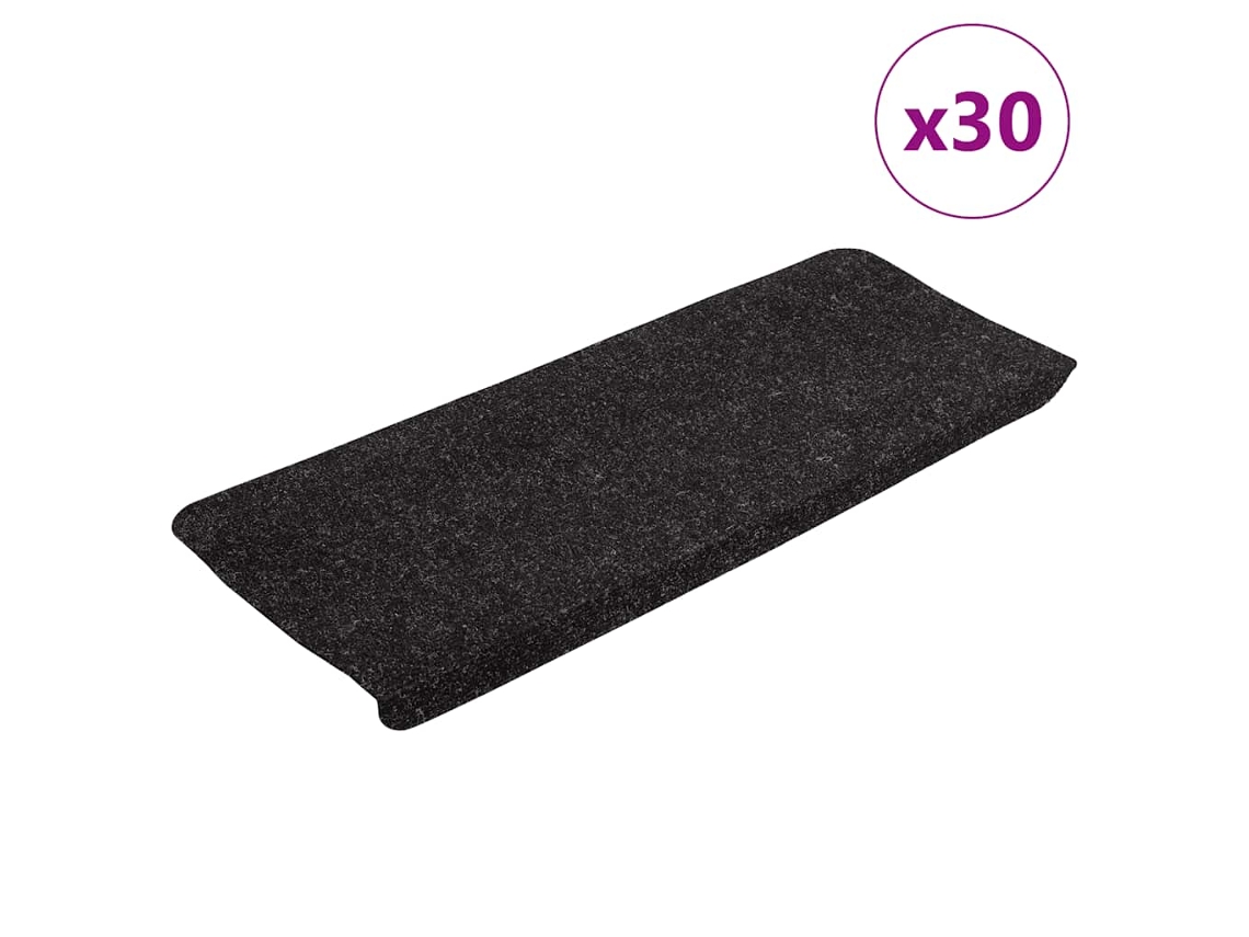 Tapetes De Escada Adesivos 30 Pcs 65x24,5x3,5 Cm Antracite DKD HOME DECOR