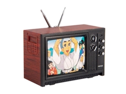 2026 miniatura de Televisor Antigo 1/12 para Casa de Bonecas Móveis de Miniatura