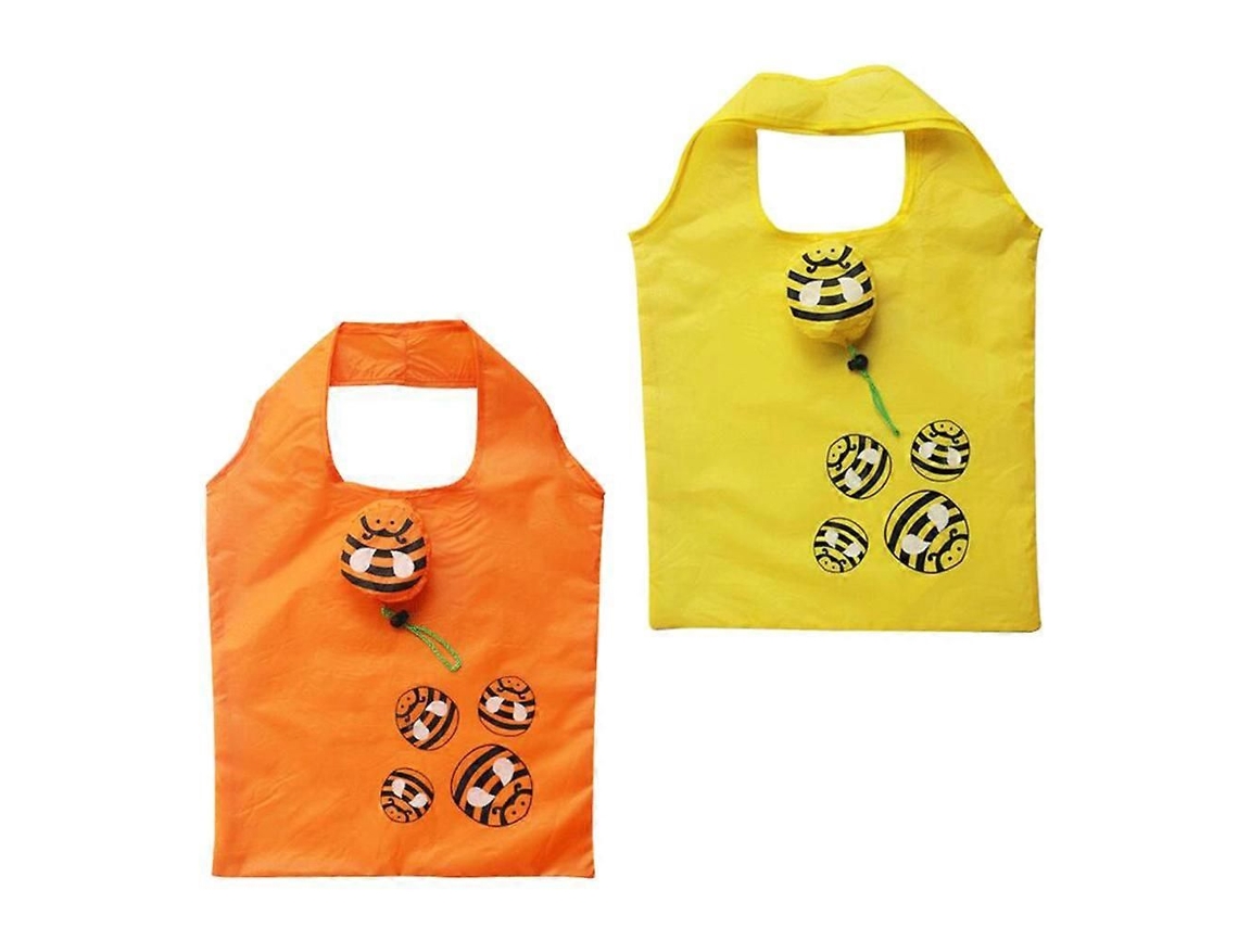 Sacolas de Compras Reutilizáveis ​​e Dobráveis ​​em Formato de Abelha, Cores Sortidas, 50 X 38 X 0,2 Cm . GOKOCO (2 Unidades)
