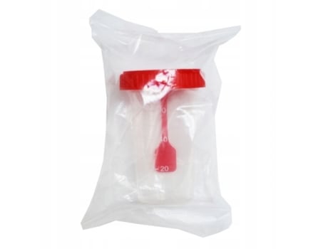 Recipiente Para Coleta De Amostra De Urina E Fezes Com Colher Estéril, 60 Ml El Comp