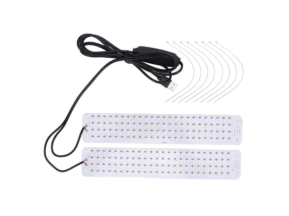 Luz de Crescimento Led com Timer de Memória 3000k, Brilho Ajustável, 2 Cabeças | S/MARCA