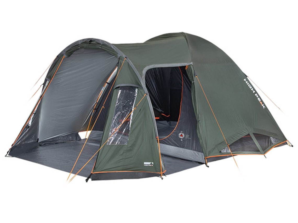 Tenda cúpula High Peak Tessin 5.1, 2 entradas, sem PFC, proteção solar UV 80