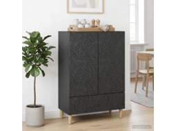 Vidaxl Buffet Preto 66 X 34,5 X 95 Cm Derivados De Madeira