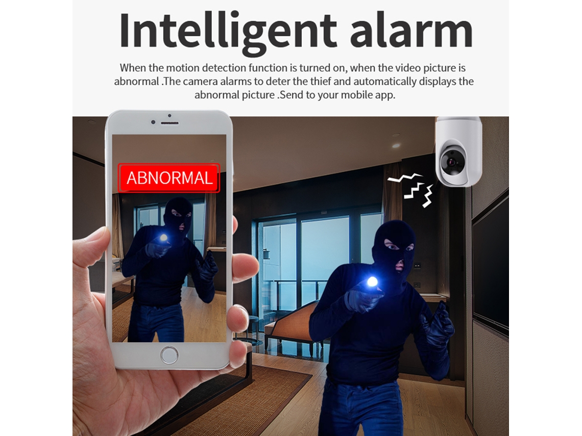 Câmera Wifi Inteligente Interior 720p 5g/2.4g Segurança Sem Fio Visão Noturna Detecção De Movimento