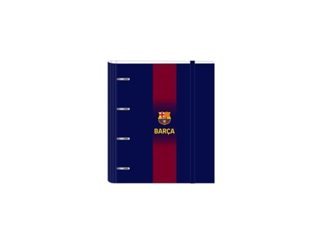 Pasta Com Argolas F.c. Barcelona Azul Grená 27 X 32 X 3.5 Cm