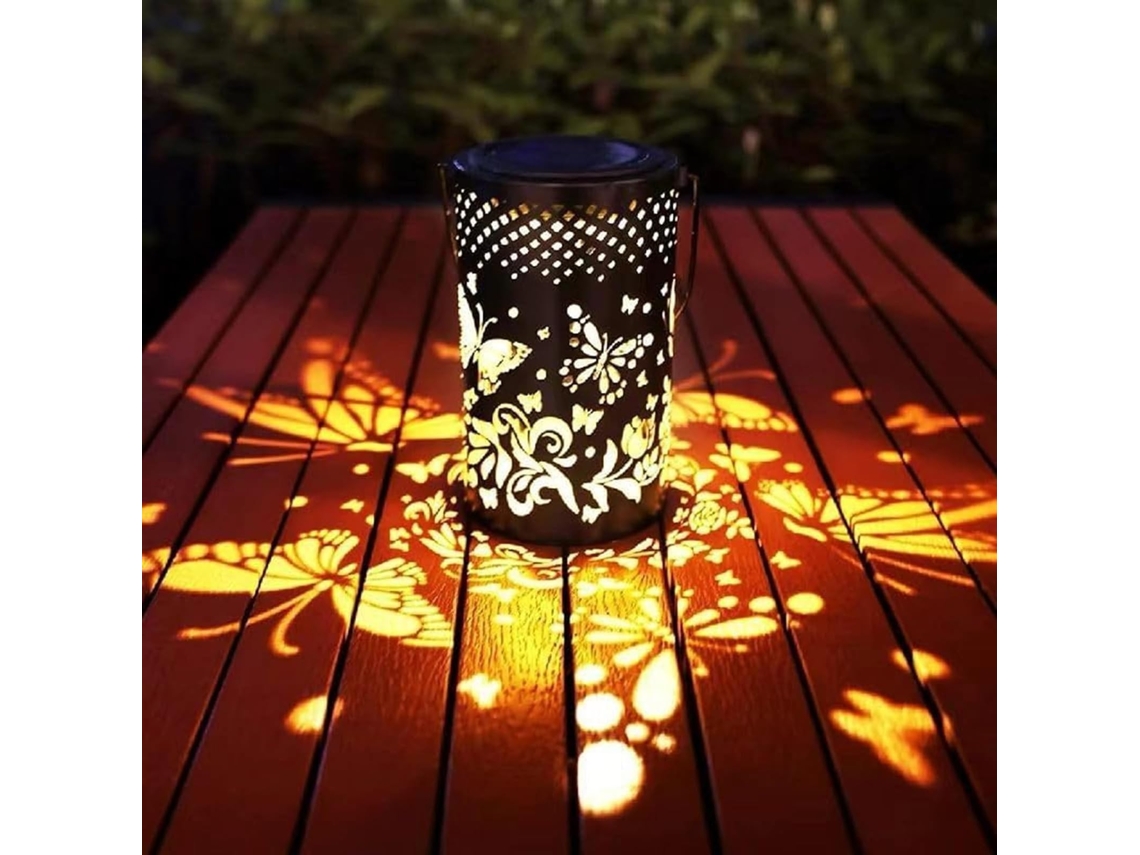 Lanterna Solar De Metal Ip65 À Prova Dágua Para Jardim E Varanda Zeuxo