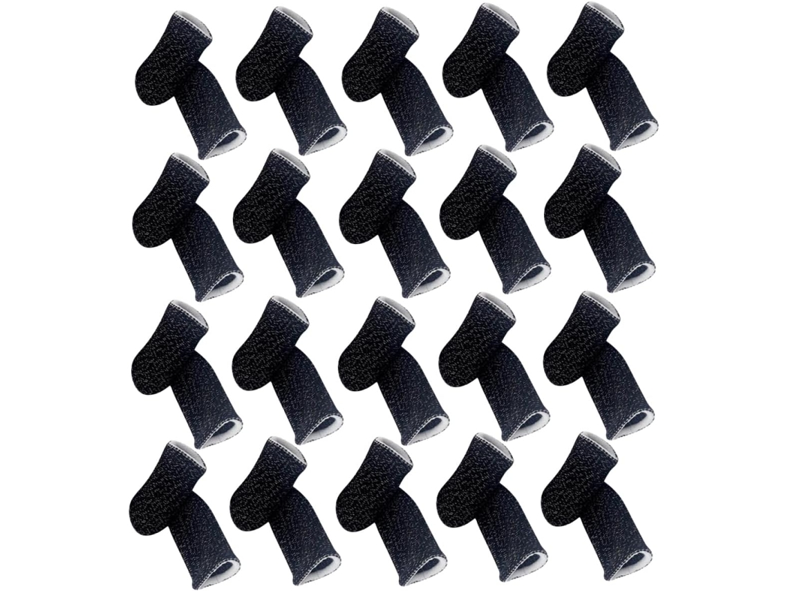 Iplusmile 20-protetores De Dedo Em Nylon Preto Leves E Respiráveis Para Proteção Tela Sensível Ao Toque, Acessórios Para