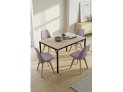 Mesa Black Retangular Dino 120x60 Cm - Madeira Natural