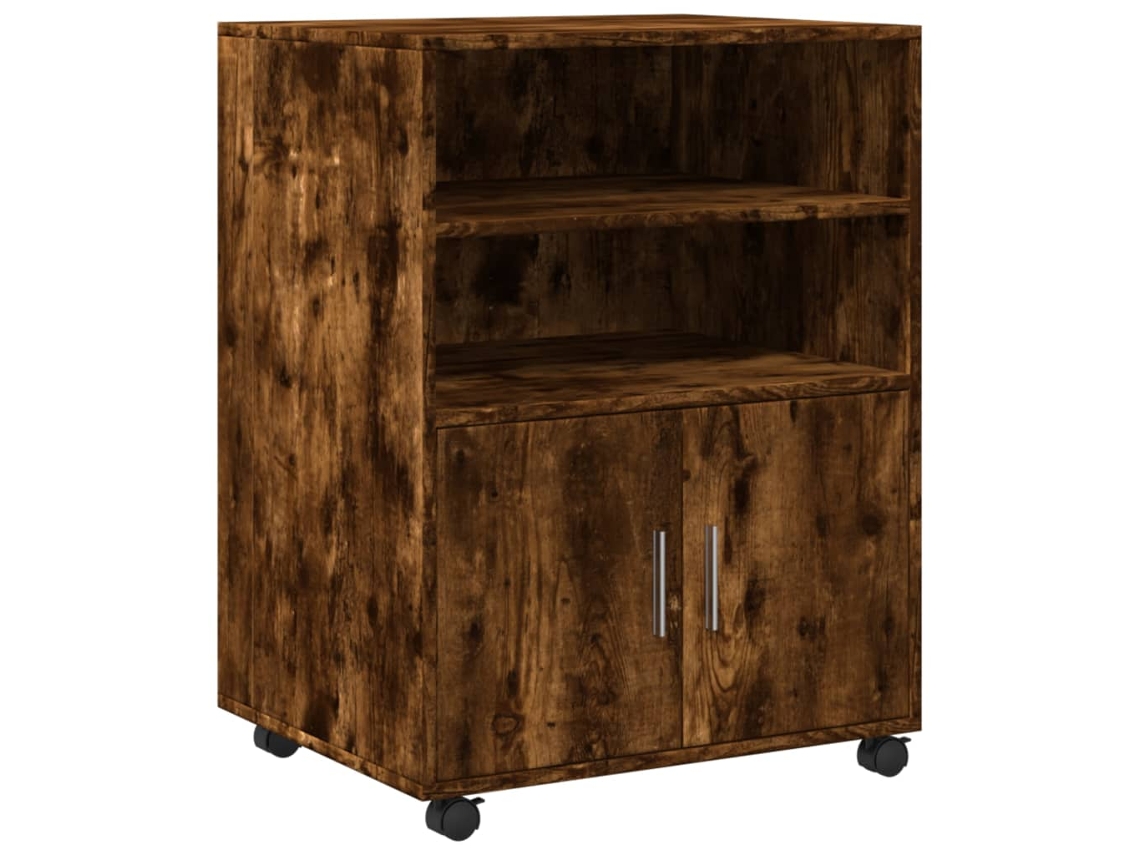 Rolling Cabinet, Rolling Cabinets Vidaxl Marrom Madeira Processada (n/a)