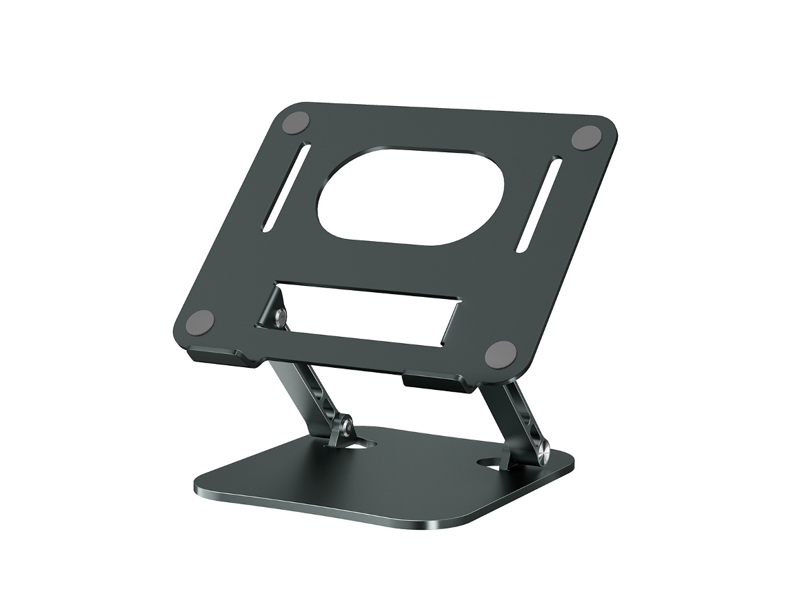 Suporte Para Portátil, Ajustável Em Altura, Dobrável E Com Resfriamento Para Computadores De Até 17 Polegadas (cinza) Czhhmart