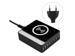 Carregador 2 em 1 60w com 8 USB e Sem Fio EOOCOO