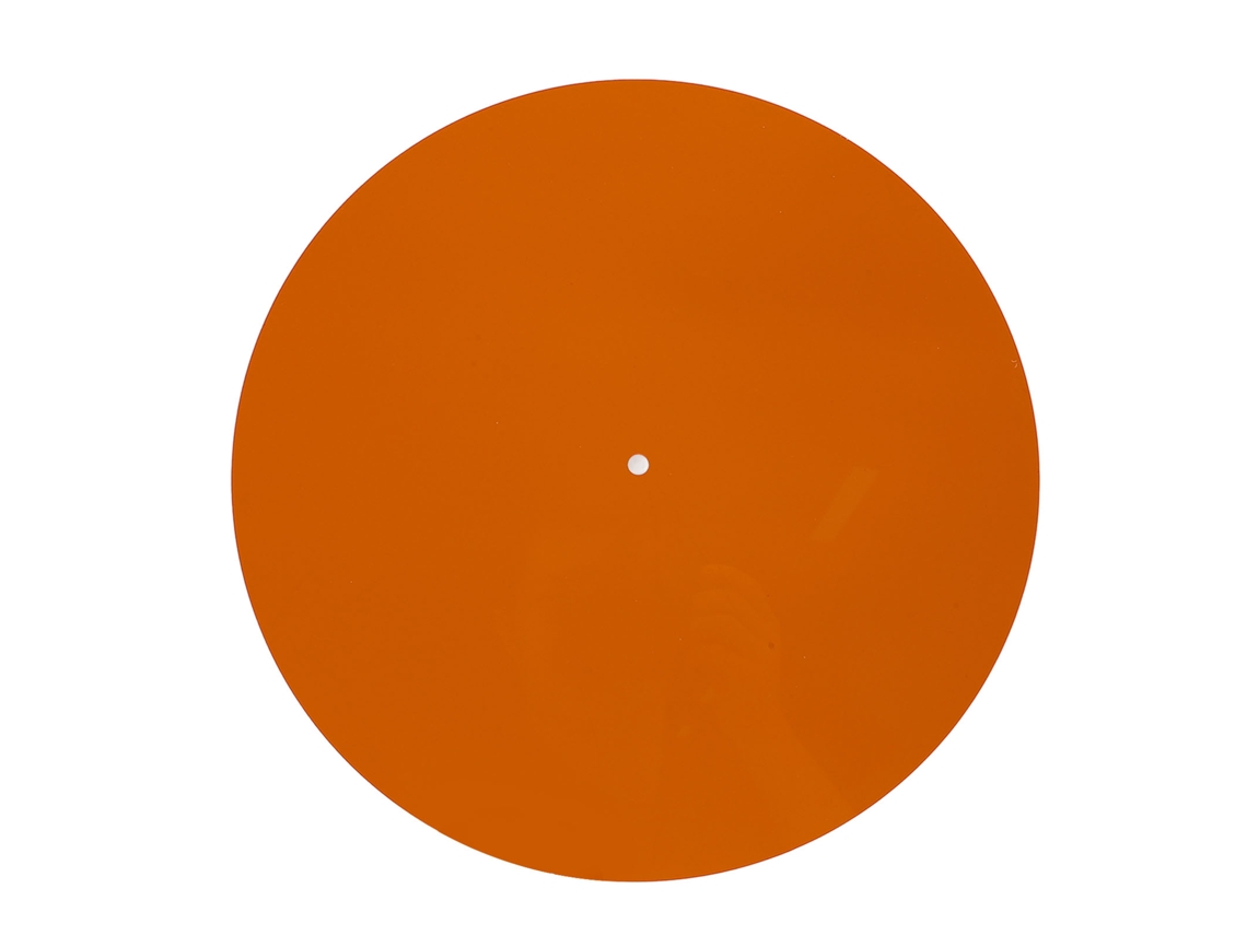 Alfombrilha acrílica para tocadiscos de 12 polegadas, antiestática, reduz ruído, melhora a qualidade do som, laranja | LOGITECH
