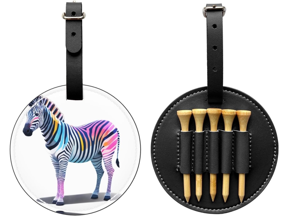 Bolsa para Tees de Golfe Zebra, preta | S/MARCA