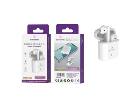 Auricular Sem Fio Bluetooth Tws-Branco ELEVENTEK