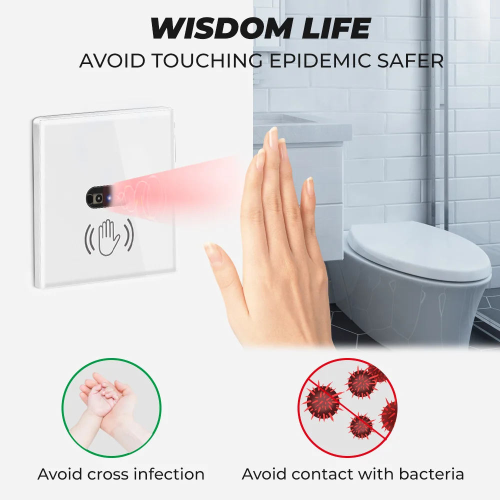 Interruptor de Luz Inteligente com Sensor Infravermelho, Bivolt BRILVIBERA