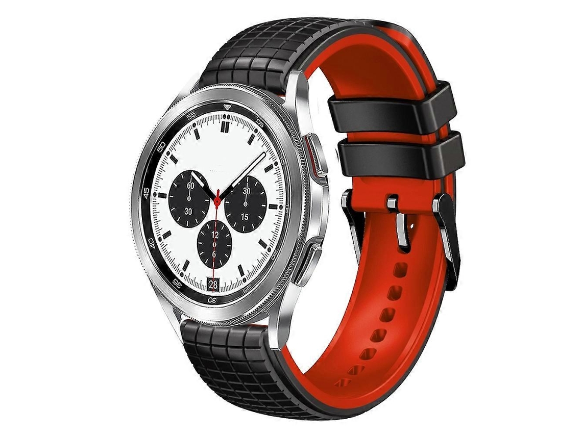 Pulseira De Silicone Bicolor Com Malha De 20 Mm
