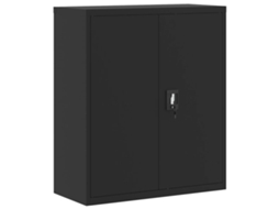 File Cabinet, File Cabinets Vidaxl Preto Aço (90 X 40 X 105 Cm)