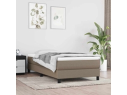Vidaxl Estrutura De Cama Com Molas 90x190 Cm Tecido Cinzento