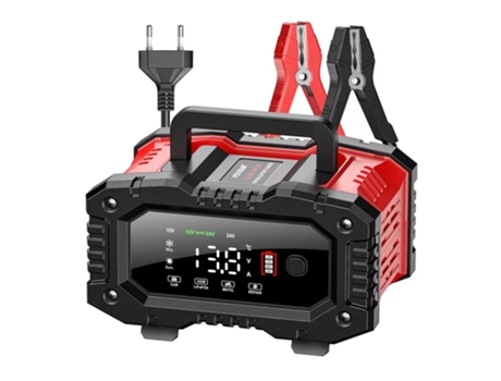 Carregador De Bateria Inteligente 12v/20a 24v/10a, Detecção Automática De Volt, Para Cortador, Carro, Motocicleta Eafc