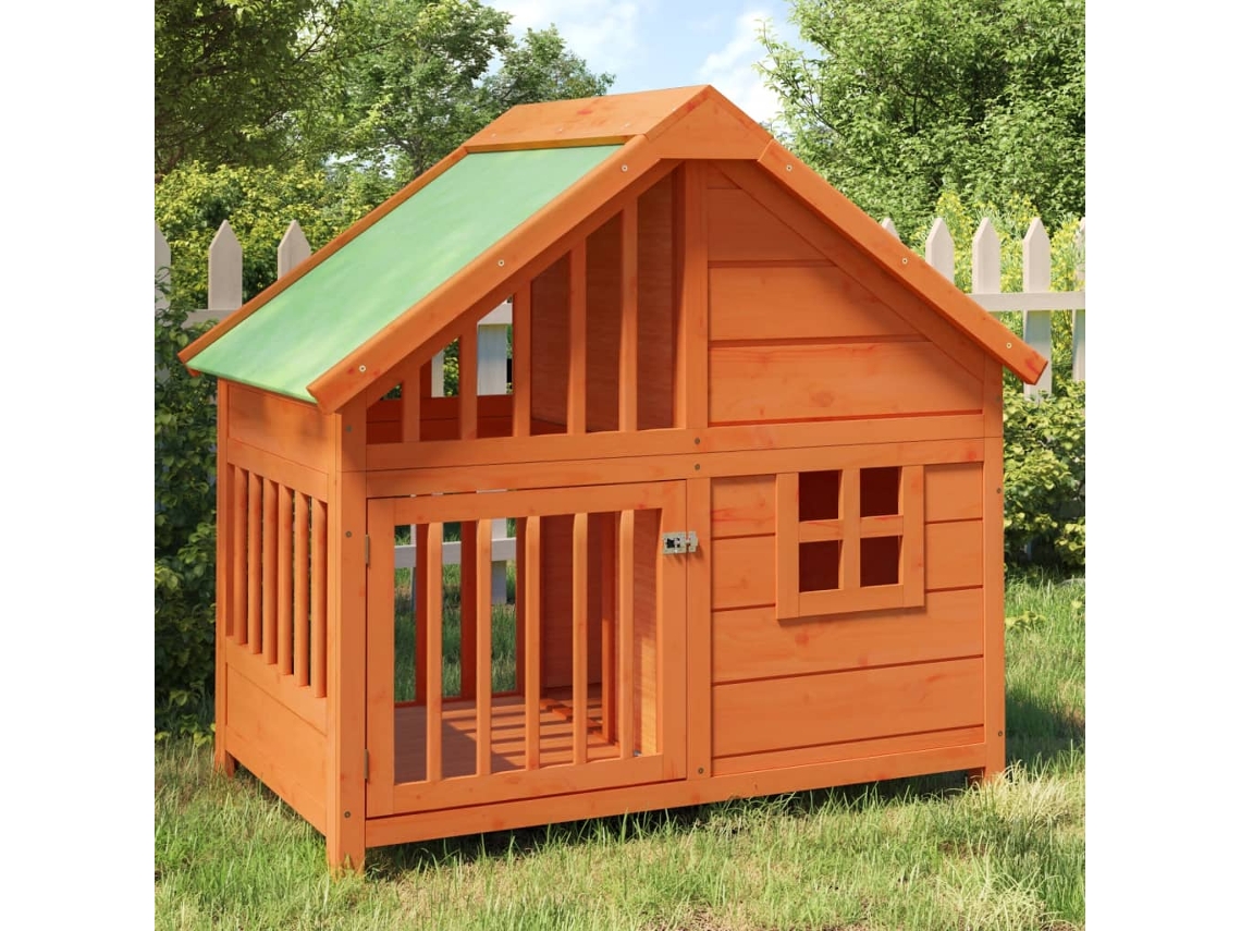 Vidaxl Casota 96x60,5x87 Cm Pinho Maciço Castanho