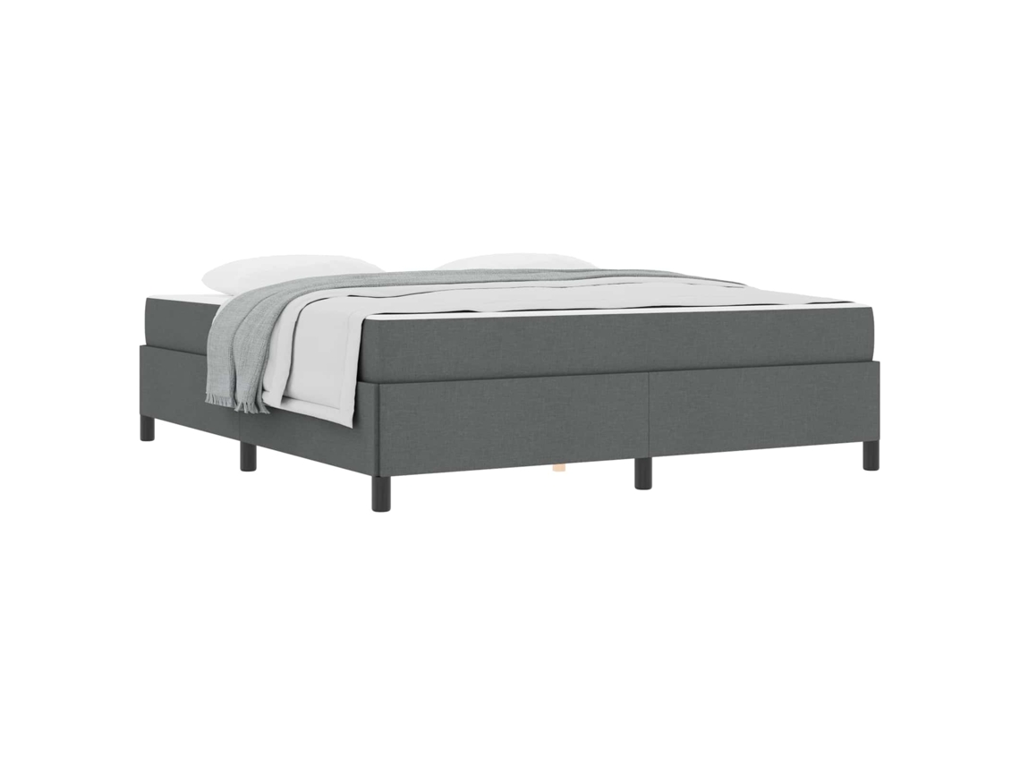 Conjunto 1 Cama Box Vidaxl Cinzento Tecido (180 X 200 Cm)