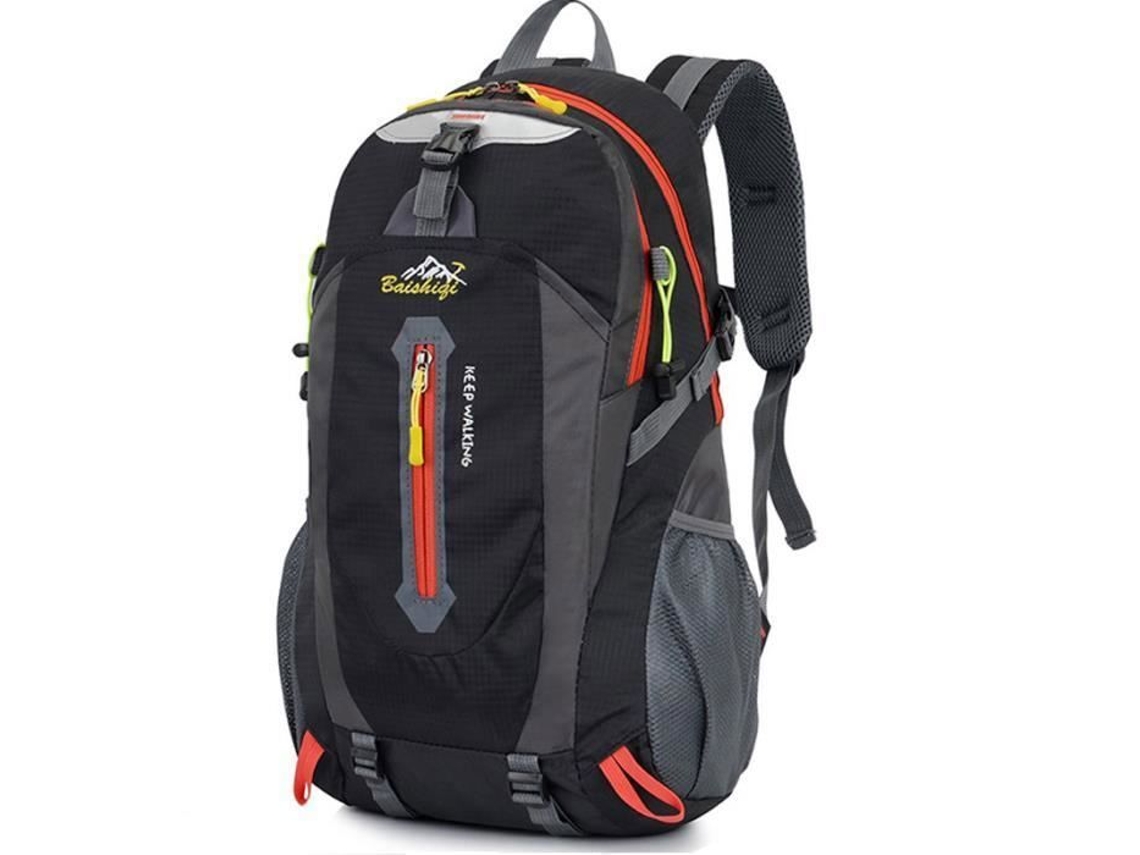 Mochila De Viagem, Mochila De Caminhada, Mochila Para Mulheres E Homens, Para Esportes Ao Ar Livre E Camping, Preta (40 L)