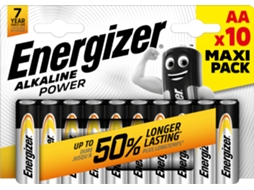 Pilha ENERGIZER Alkaline Power LR6 AA (10 unidades)