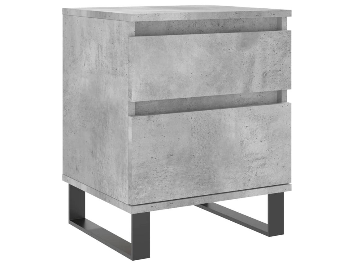 Bedside Cabinet, Bedside Cabinets Vidaxl Cinzeto Madeira Processada (n/a)